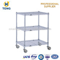 3 tiers with caster metal shoe storage rack